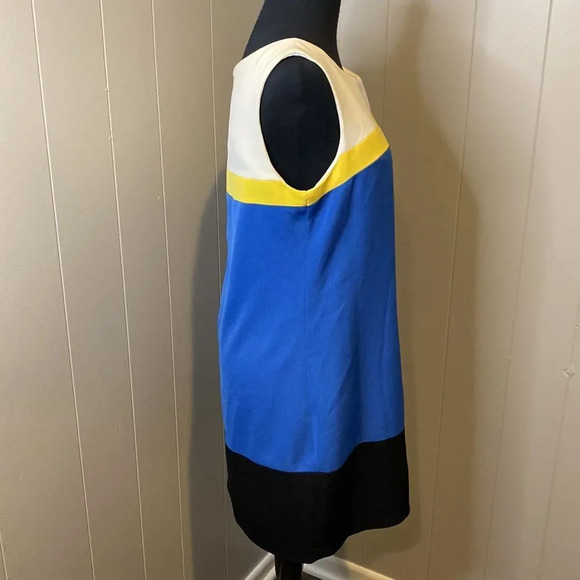 Z Adore Small Striped Shift Midi Dress Sleeveless Back Zipper Colorblock - Picture 4 of 9